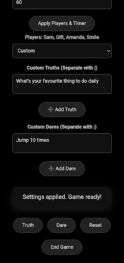 Truth or Dare ekran görüntüsü