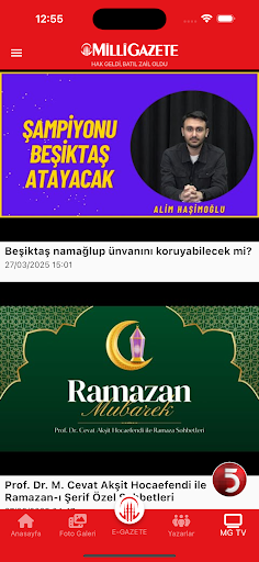 Milli Gazete ekran görüntüsü