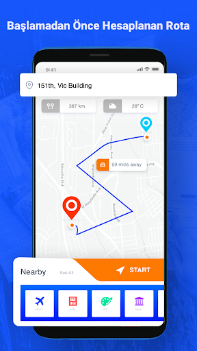 Sesli GPS ve sürüş Yönergeleri ekran görüntüsü