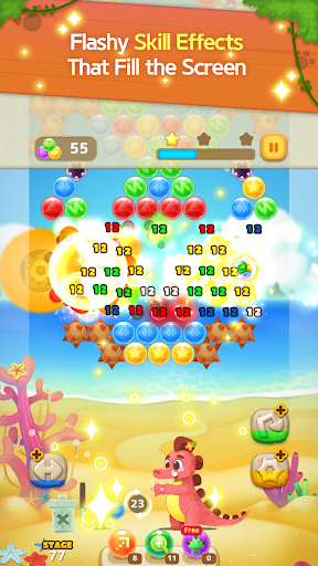Bubble pop shooter dinosaur ekran görüntüsü