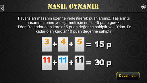 45 Okey ekran görüntüsü