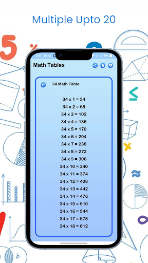 Math Multiplication Tables ekran görüntüsü
