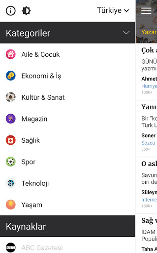 Köşe Yazıları ve Yazarlar ekran görüntüsü