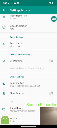 ADV Screen Recorder ekran görüntüsü