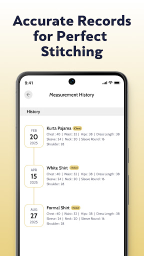 My Tailor App ekran görüntüsü