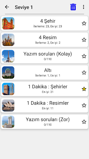 Dünyanın şehirleri - İmtihan ekran görüntüsü