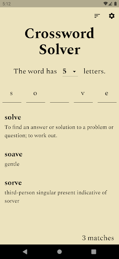 Crossword Solver ekran görüntüsü