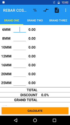 Steel TMT RebarCost Calculator ekran görüntüsü