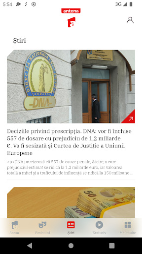 Antena 1 ekran görüntüsü