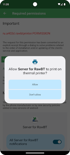 Server for RawBT ekran görüntüsü