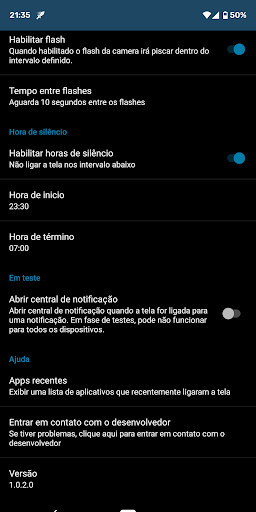 Liga Tela Notificação ekran görüntüsü