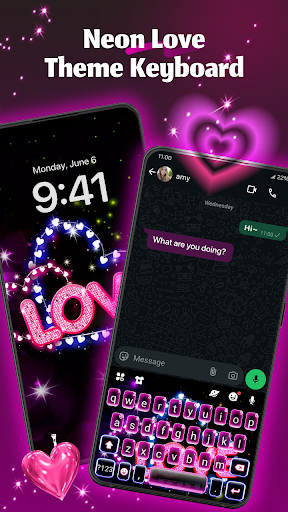 Neon Love Tema ekran görüntüsü