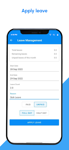Attendance App ekran görüntüsü