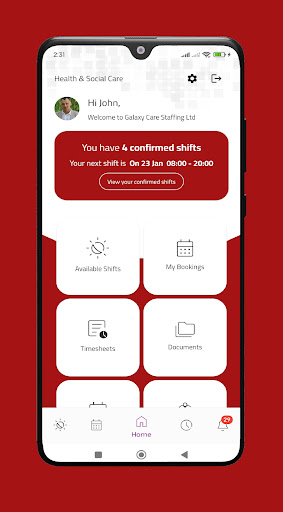 Galaxy Staffing App ekran görüntüsü