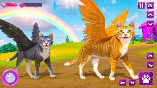 Flying Wild Cat Care Sim 3D ekran görüntüsü