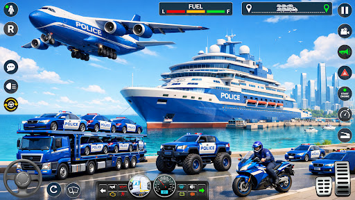 Police Vehicle Transport Sim ekran görüntüsü