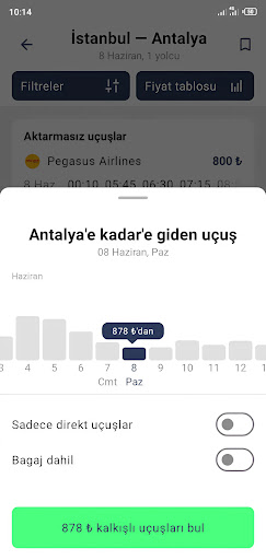 SkyLiner: Uçuş ve Otel ekran görüntüsü