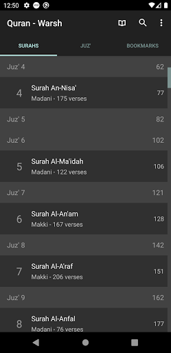 Quran - Warsh ekran görüntüsü