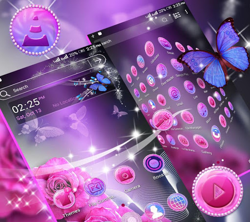 Pink Rose Launcher Theme ekran görüntüsü