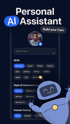 AI Chat Bot Assistant - Qora ekran görüntüsü