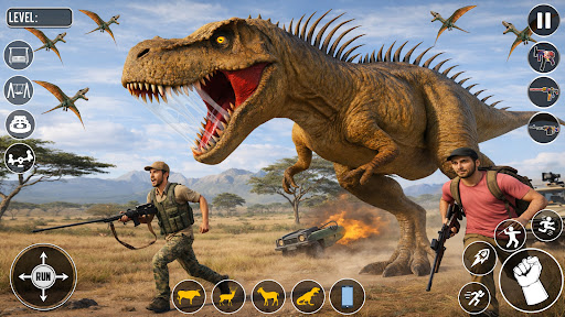 Dinosaur Family Hunting Game ekran görüntüsü