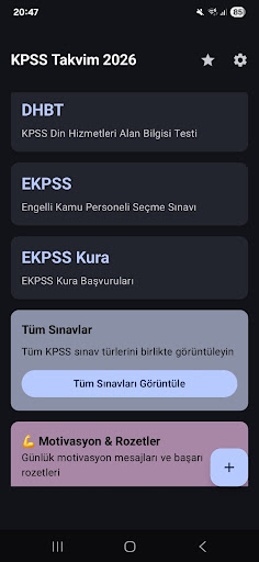 KPSS Takvim 2026 ekran görüntüsü