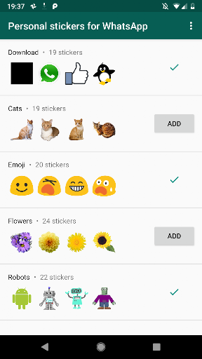 Personal stickers for WhatsApp ekran görüntüsü