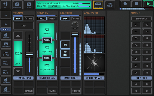 G-Stomper Producer Demo: DAW ekran görüntüsü