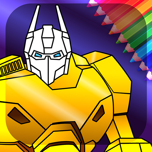 Robots City Coloring for Boys
