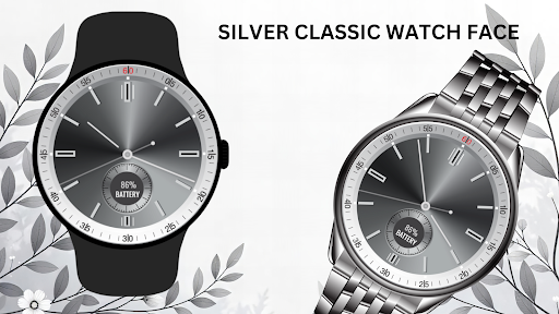 Silver Classic Watch Face ekran görüntüsü