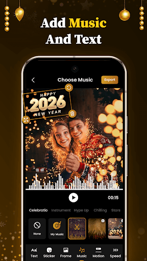 New Year Video Maker 2026 ekran görüntüsü