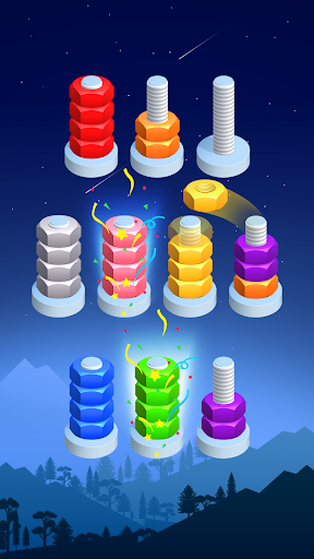 Nuts Bolts Sort - Sort Puzzle ekran görüntüsü