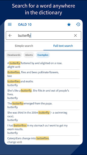 Oxford Advanced Learner's Dict ekran görüntüsü