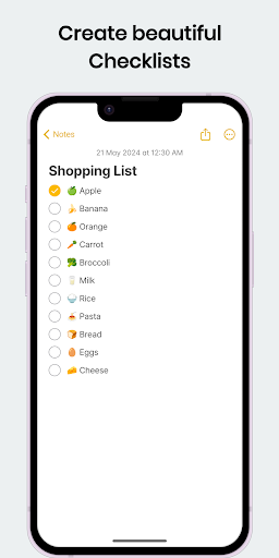 Notlar: Basit iOS Not Defteri ekran görüntüsü