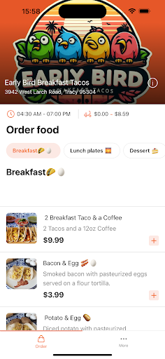 Early Bird Breakfast Tacos ekran görüntüsü