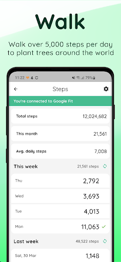 Treekly: Walk to Plant trees ekran görüntüsü