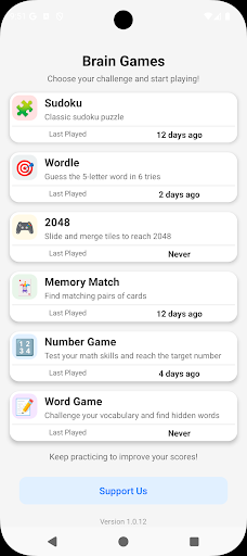 Brain Games:Wordle,Sudoku,2048 ekran görüntüsü