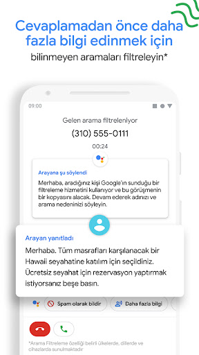 Google Telefon ekran görüntüsü