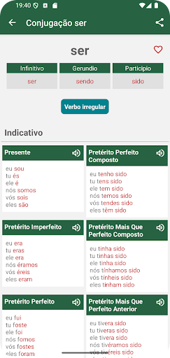 Conjugação Verbos Portugueses ekran görüntüsü