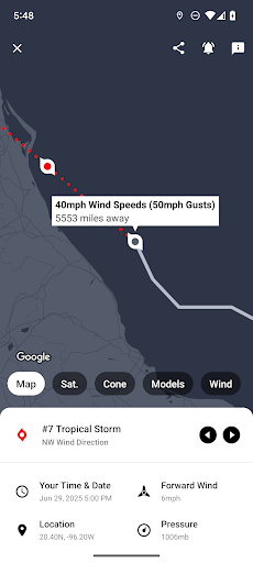 My Hurricane Tracker Pro ekran görüntüsü
