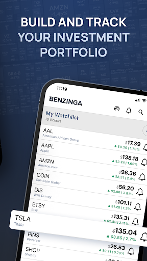 Benzinga Financial News & Data ekran görüntüsü