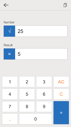 Square Root Calculator ekran görüntüsü