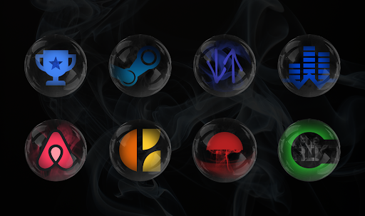 Black Smoke & Glass Icon Pack ekran görüntüsü