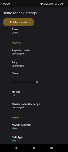 Demo Mode Settings ekran görüntüsü