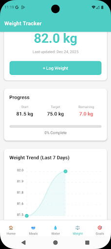Diet & Weight Tracker ekran görüntüsü