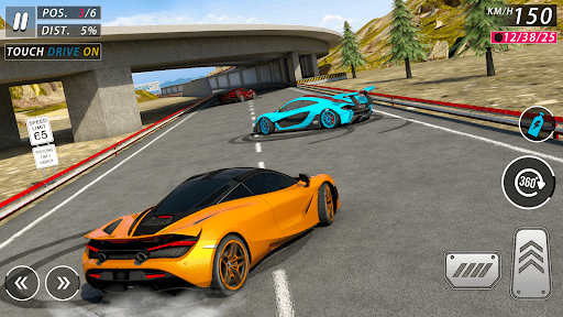 3D arcade araba yarışı ekran görüntüsü