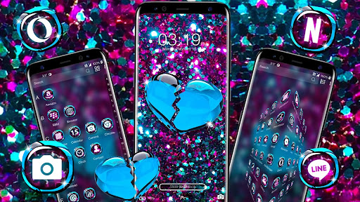 Glitter Broken Heart Theme ekran görüntüsü