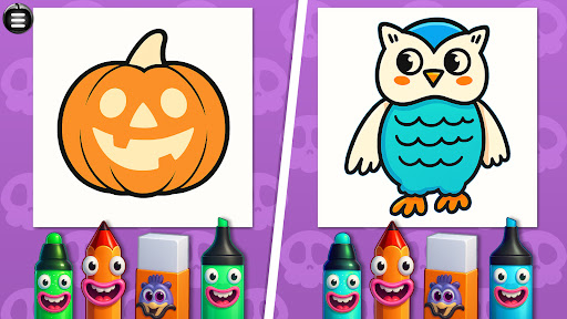 Halloween Coloring Book Pages ekran görüntüsü