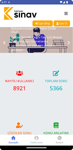 Kariyer Sınav ekran görüntüsü