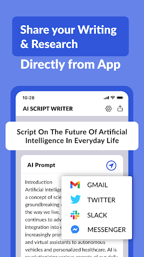 AI Script Writer, Generator ekran görüntüsü